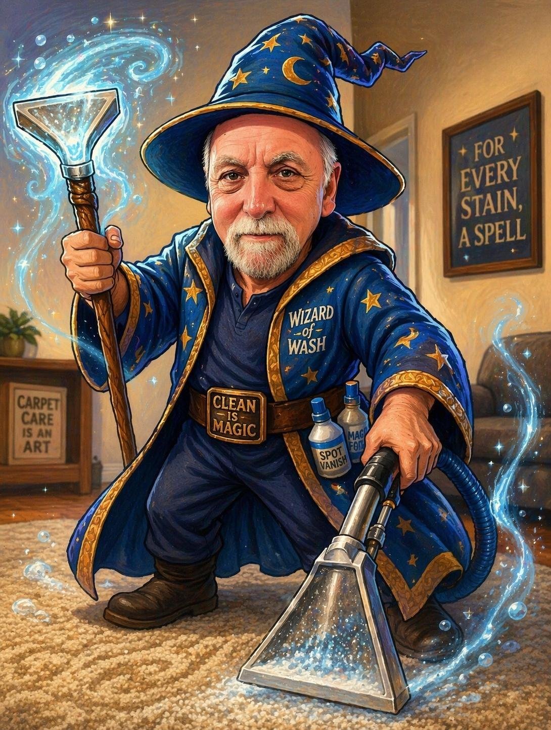 Wizard Carpet Dry Cleaning Butler Logo